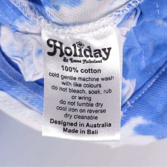 NWT Holiday by Emma Mulholland Tie Dye Wide Leg Straight Jeans Cotton Size 28 - Picture 13 of 13